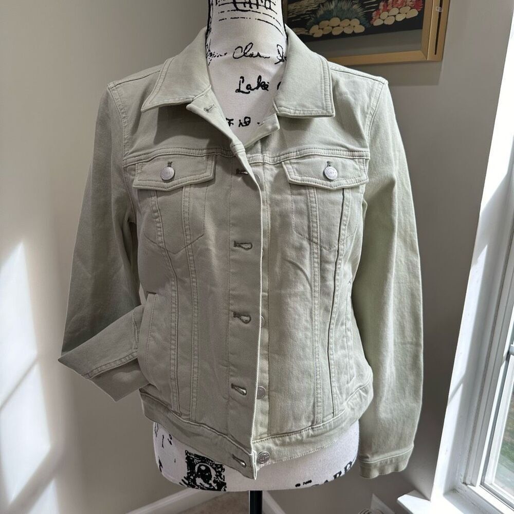 LOFT Women’s Mint Green Cotton Blend Jacket S